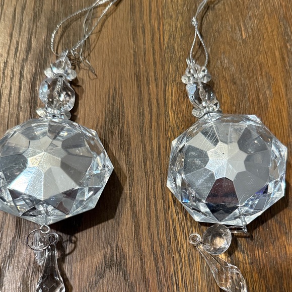 Christmas ornament Elegant acrylic Crystal look Ornament set of 7 Rare - Picture 14 of 14